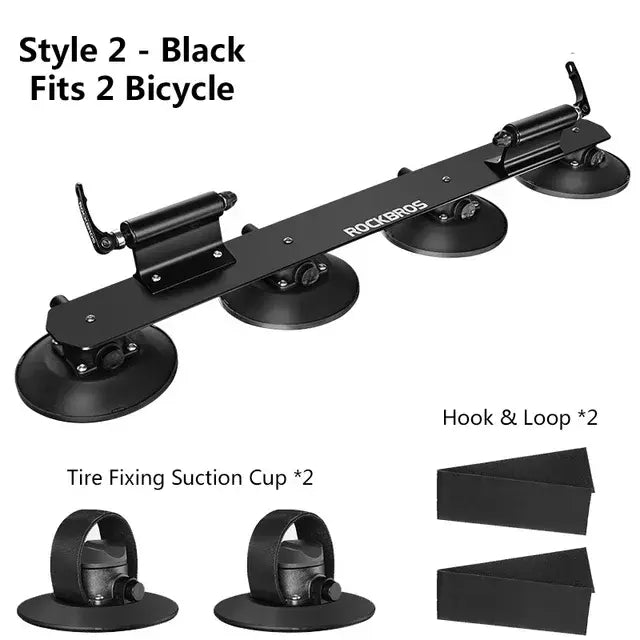 Vacuum Suction Roof-Top Bike Carrier Rack