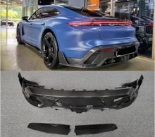 Load image into Gallery viewer, Porsche Taycan Rear Carbon Fiber Diffuser